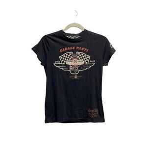 Ed Hardy Christian Audigier Garage Parts T Shirt Black‎ Size Small NWOT